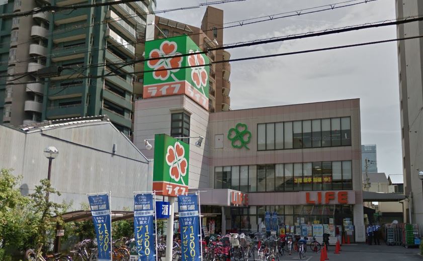 スーパー　ライフ・四天王寺店（スーパー）まで414m
