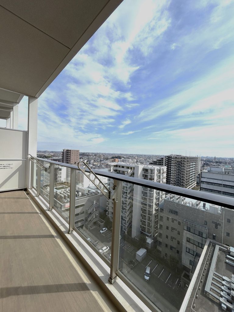 バルコニー　南向きに撮影