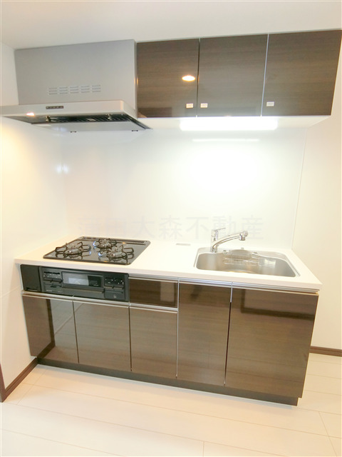 キッチン　3口ガスグリル付システムキッチン