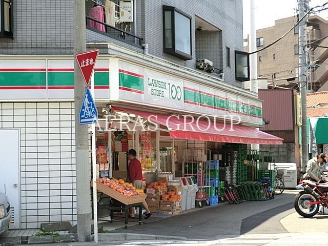 コンビニ　ローソンストア１００渡田六ッ角店（コンビニ）まで398m