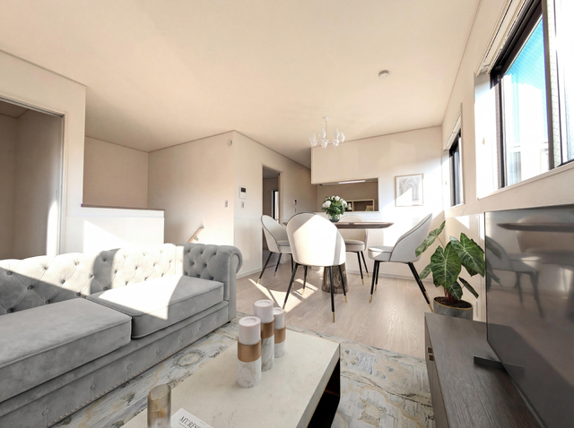 居室・リビング　２階リビング１３．４帖★南西向き日当たり良好（家具・家財はＣ