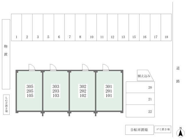駐車場　配置図