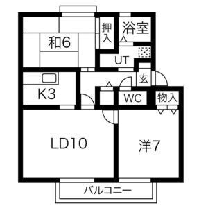 サンビレッジ学園前東坂 G棟の間取り写真