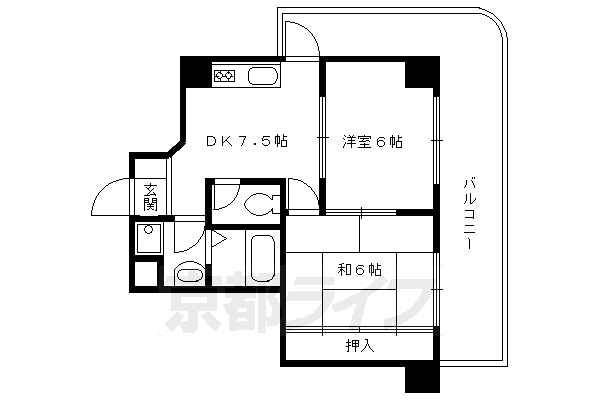 2DK Mansion in Shimogyo-ku, Kyoto — photo 2 of 3