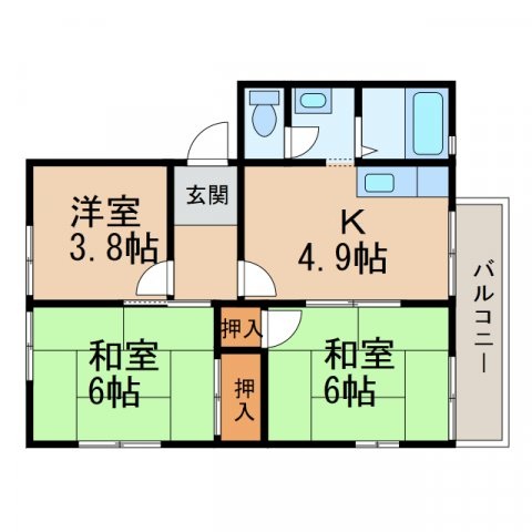 フレグランス二里ヶ浜の間取り写真