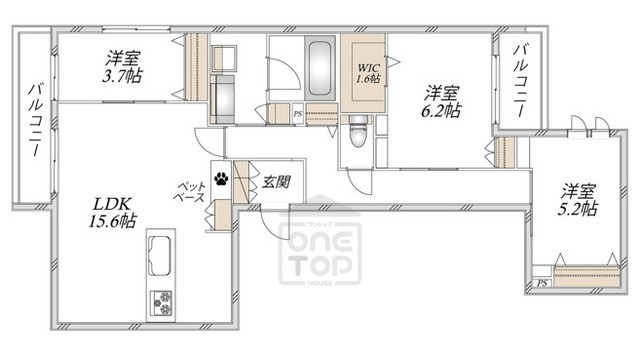 吹田市千里山西6丁目へーベルメゾンの間取り写真