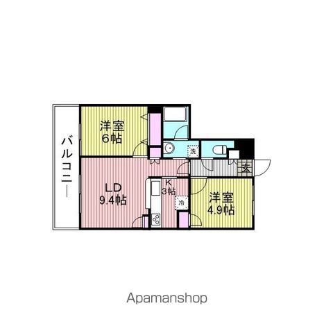 京王線 国領駅 徒歩5分 7階建 築25年の間取り写真