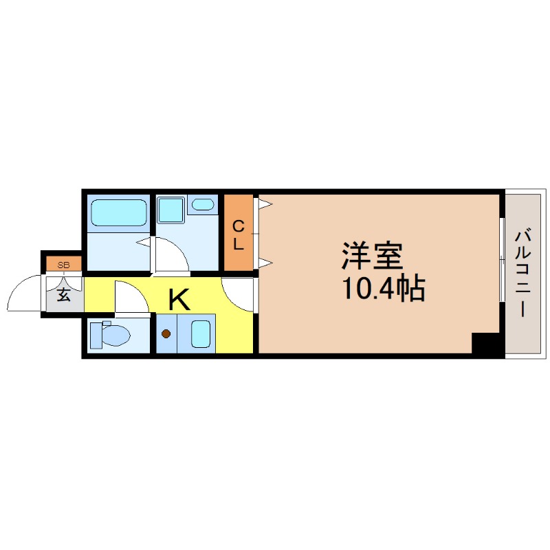ＪＲ中央本線 千種駅 徒歩3分 10階建 築21年の間取り写真