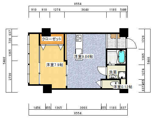 広島市西区庚午中のマンションの間取り