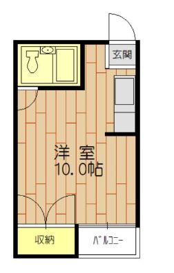 福岡市中央区薬院のマンションの間取り