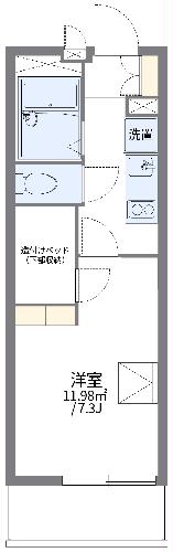 レオパレスコンパル唐湊　弐番館の間取り