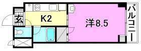 松山市高砂町のマンションの間取り