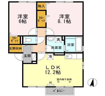 プラティーク千代田　ＣC棟の間取り