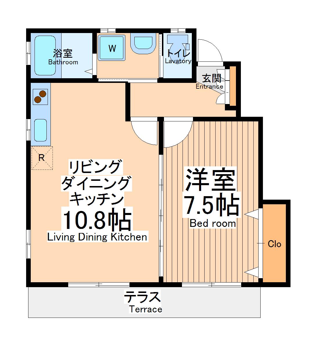神奈川県相模原市南区南台５（アパート）の賃貸物件の間取り