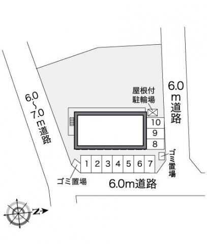 【レオパレスラインの駐車場】