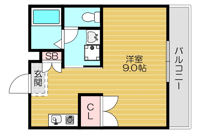 守口市金下町のマンションの間取り