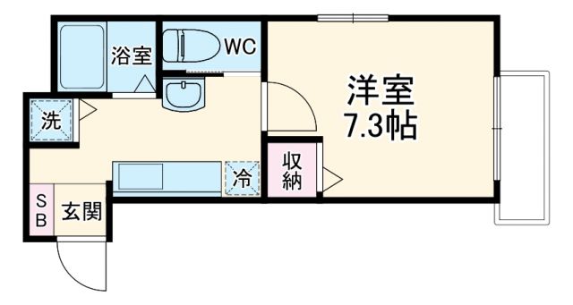 京都市下京区骨屋町のマンションの間取り