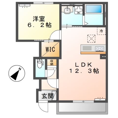 【仮）阿見町荒川本郷新築アパートの間取り】