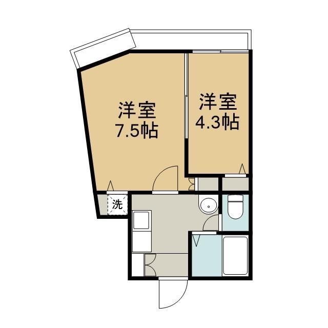 【鹿児島市郡元町のマンションの間取り】