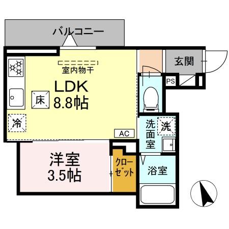 立川市錦町のアパートの間取り