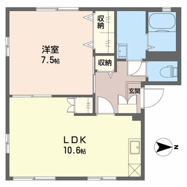 静岡市清水区蒲原のアパートの間取り