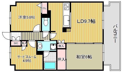 ウエストコート愛宕の間取り