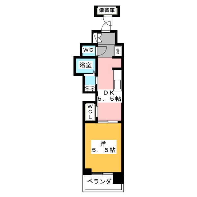 エステムコート名古屋平安通クチュールの間取り