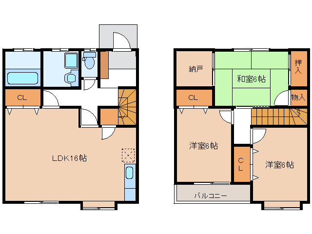 菊三ハイツ１号棟の間取り