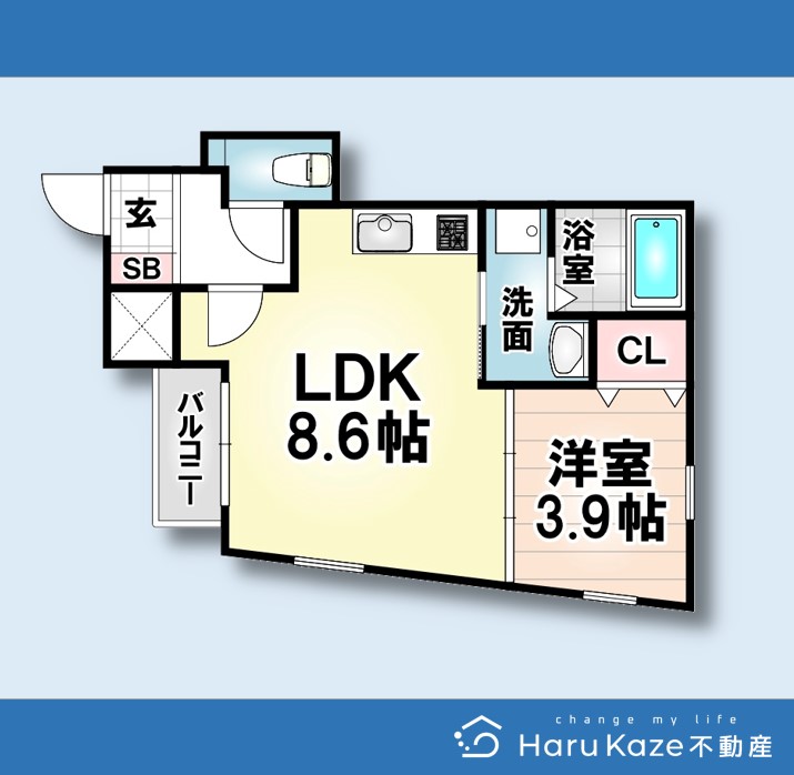 【名古屋市南区鳥栖のアパートの間取り】