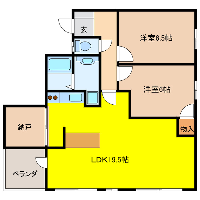 【大垣市寺内町のアパートの間取り】