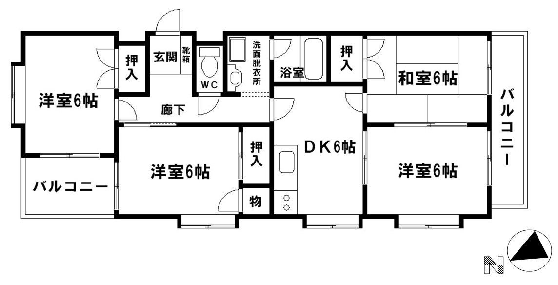 タウンハウス川名の間取り