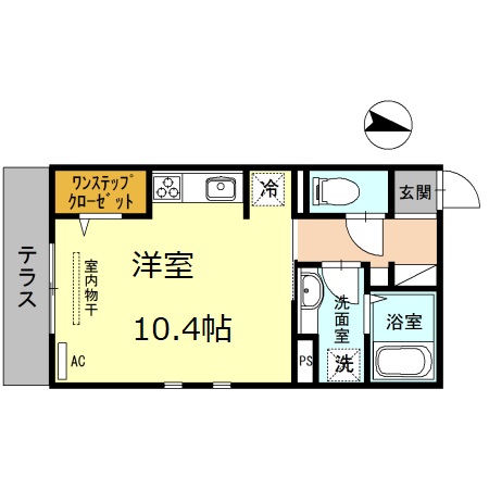 大阪市東住吉区東田辺のアパートの間取り