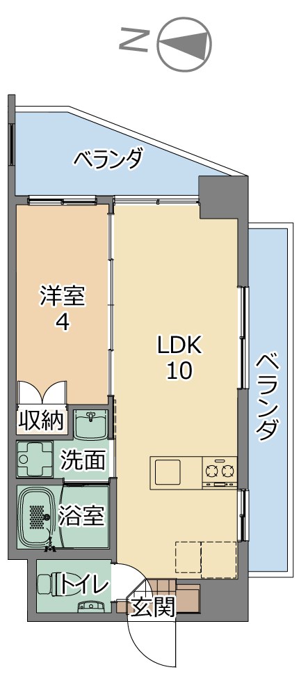 トーマス内間の間取り