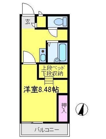 日高市大字鹿山のアパートの間取り