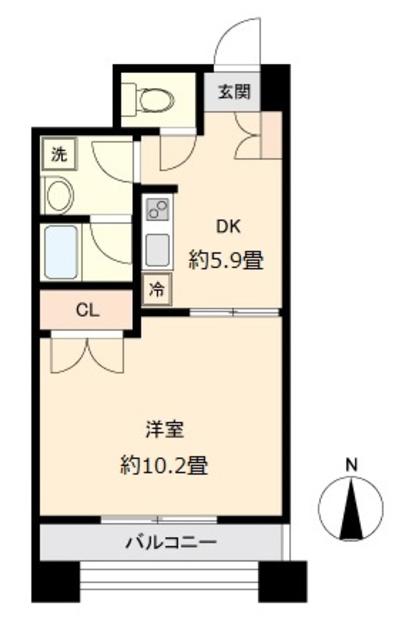 仙台市青葉区支倉町のマンションの間取り