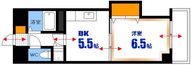 広島市西区東観音町のマンションの間取り