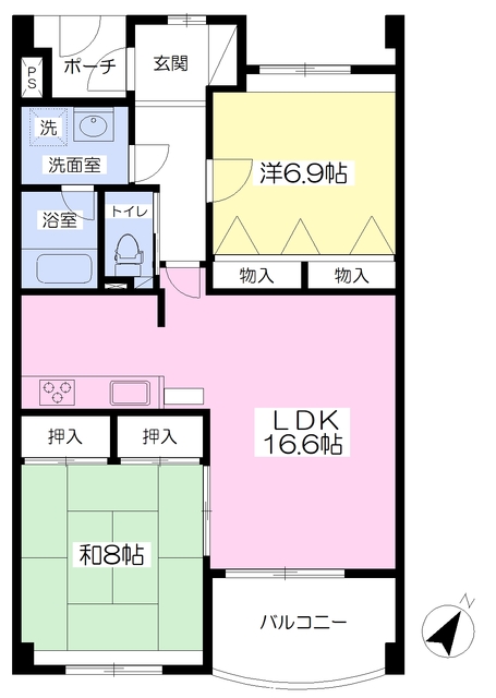 ブランヴェールＡＫＩＲＡの間取り