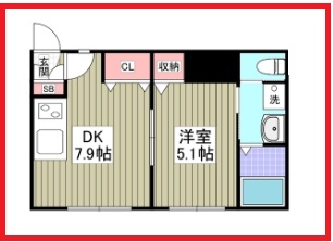 セプテーニ四ツ木の間取り