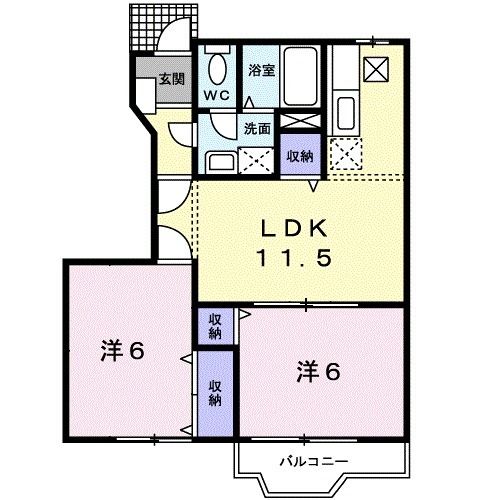 エルウッドＣの間取り