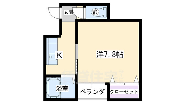 北白川テンビルの間取り