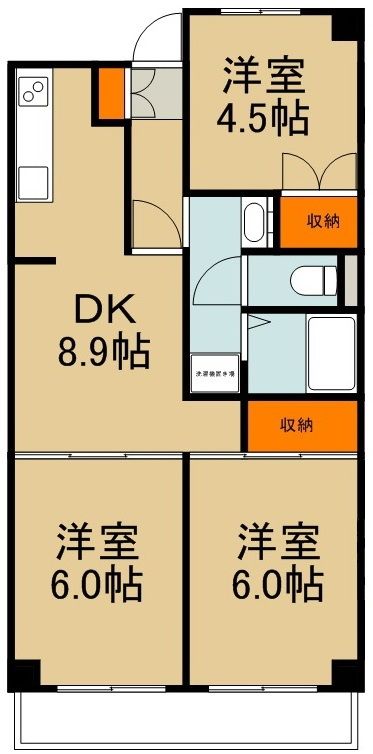 横浜市都筑区東山田のマンションの間取り