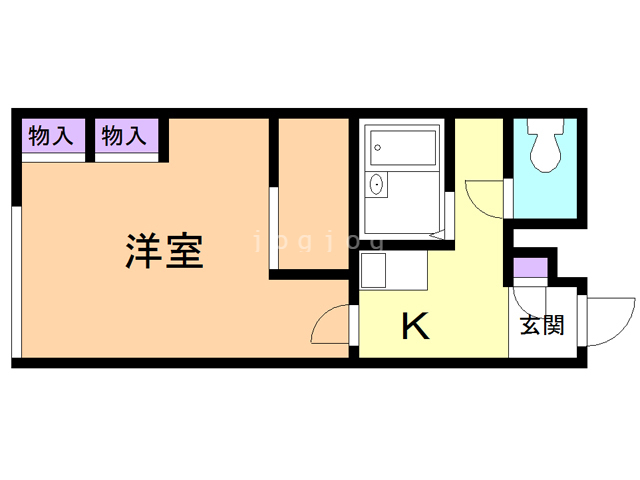 レオパレスパティオ近文Ａの間取り