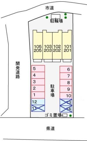 【ボンヌ・シャンスの駐車場】