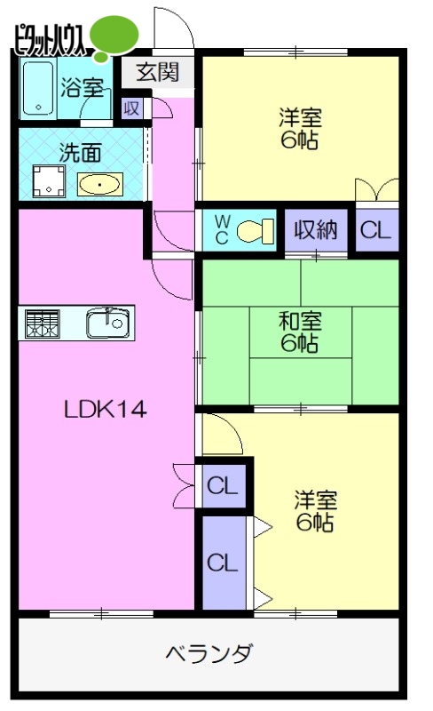 アーバン西岡崎の間取り