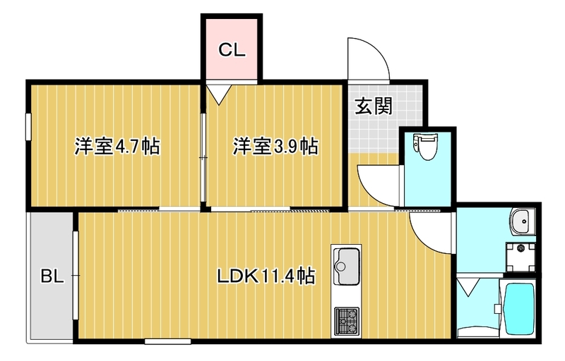 SUUMO】桜並木 2LDK 3階／福岡県福岡市博多区西春町２／桜並木駅の賃貸・部屋探し情報（100413036481） |  賃貸マンション・賃貸アパート