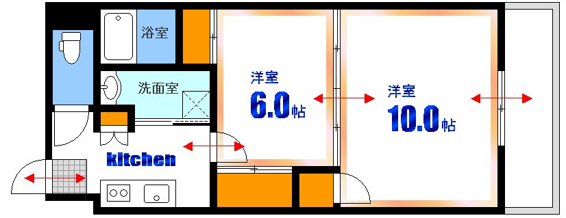 広島市西区上天満町のマンションの間取り