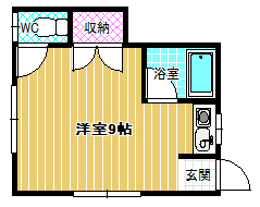 羽曳野市南恵我之荘のアパートの間取り