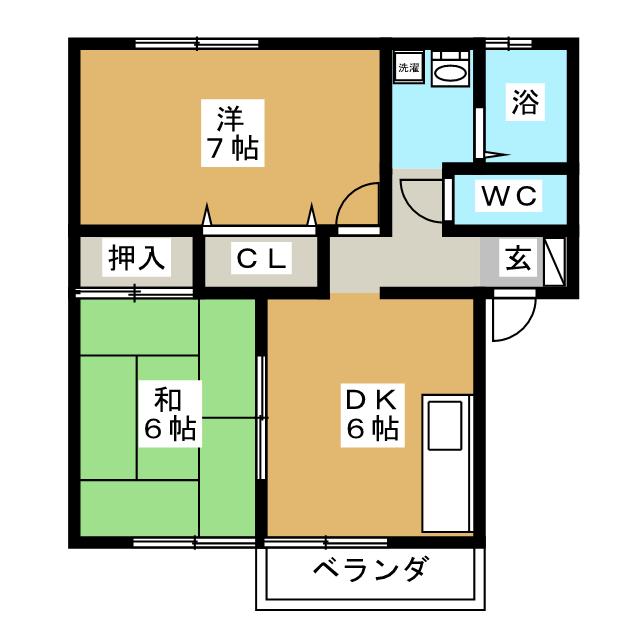 ドエルコンフォート　Ｄの間取り