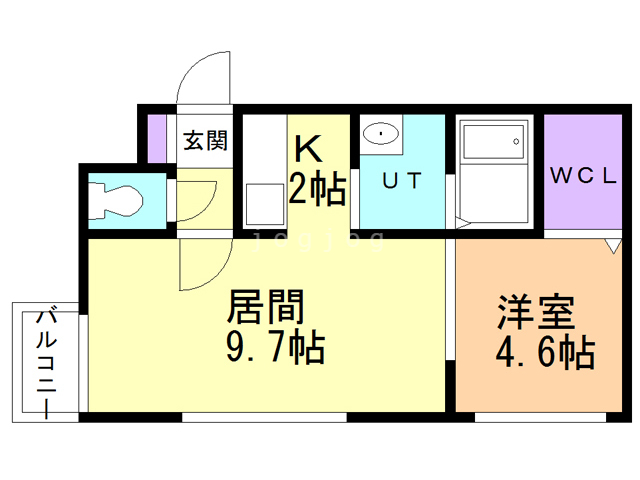 札幌市中央区南四条東のマンションの間取り