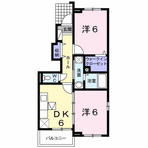 廿日市市物見東のアパートの間取り